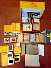 BIG Lot of KODAK READY MOUNTS & SLIDES RED & YELLOW MOUNTED COLOR TRANSPARENCIES