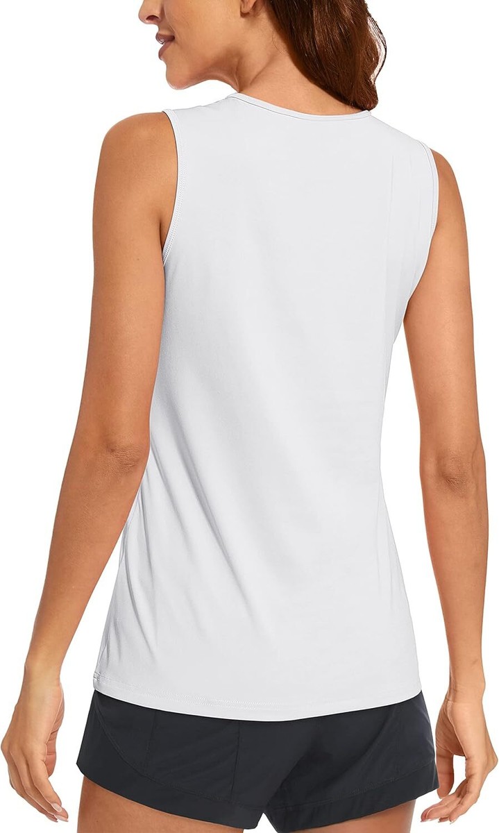 MAGCOMSEN Women's Sleeveless Workout Shirts UPF 80+ Dry Fit Medium