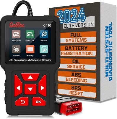C410 OBD2 Scanner fit for BMW Mini EPB ABS SRS DPF Oil Reset Multi System Scan