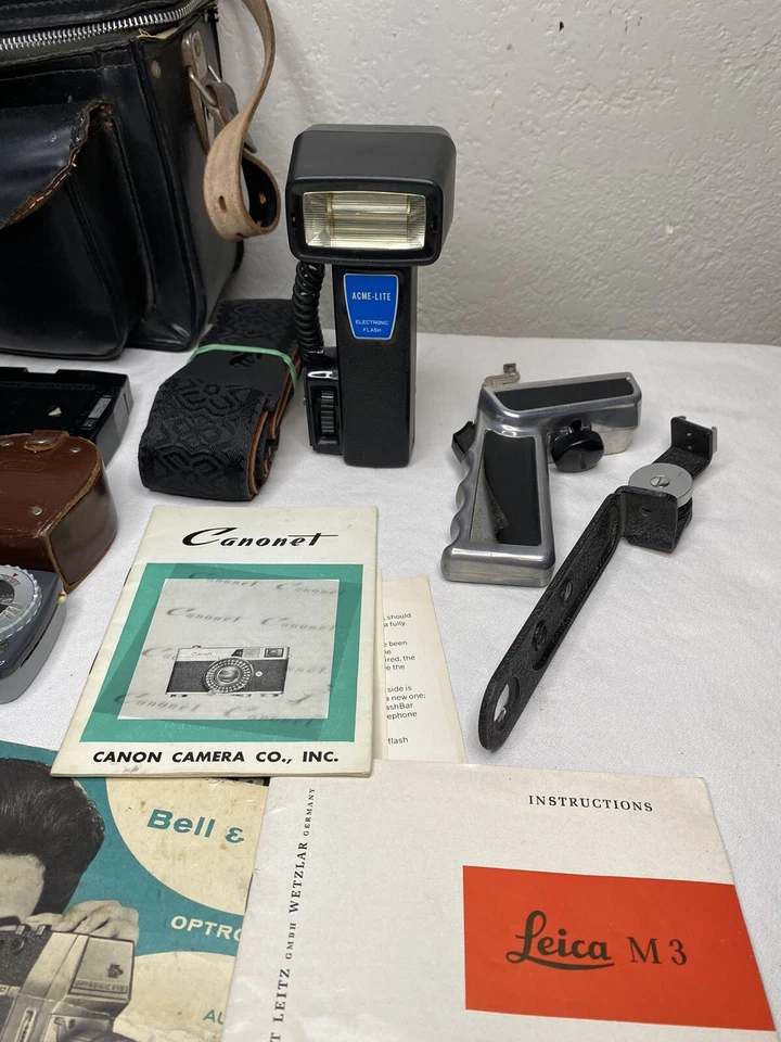 Accesorios de cámara vintage / libros de instrucciones / y bolsa Foto 3 de 4