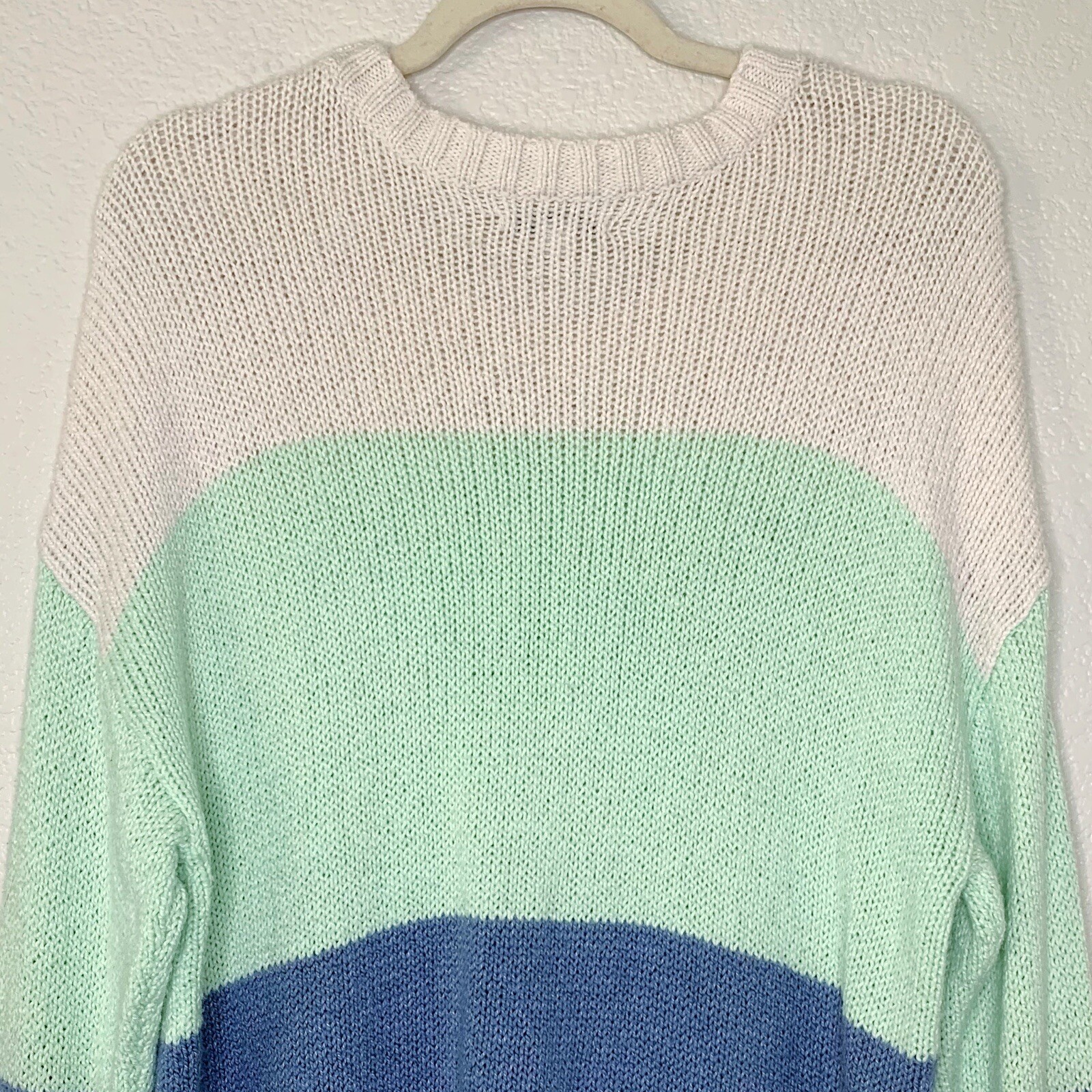 American Eagle Size Medium Colorblock Knitted Ove… - image 5