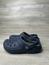 Crocs Dual Comfort Classic Faux Fur Lined Clog Navy Blue Size M6 W8