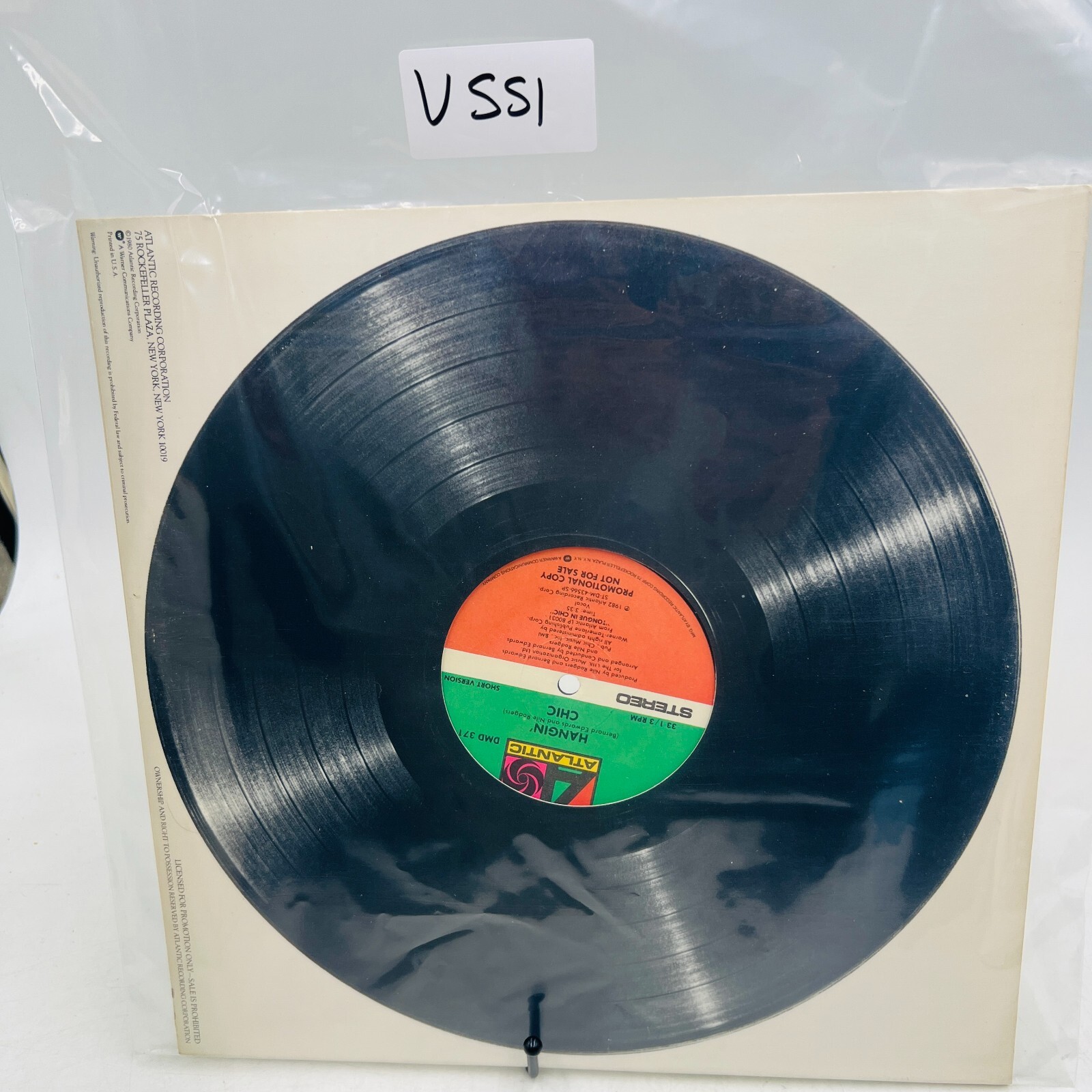 CHIC-HANGIN'  12” Single 1980 Atlantic Records- DMD-247 PROMO