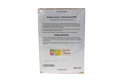 Microsoft Windows Server 2016 Standard 16 Core ROK HP deutsch DVD