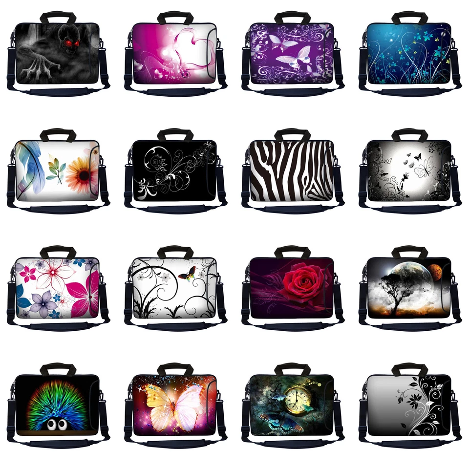15" 14" 15.6" Notebook Computadora Laptop Bolso Mensajero Correa para el Hombro Muchos Diseños Foto 3 de 4