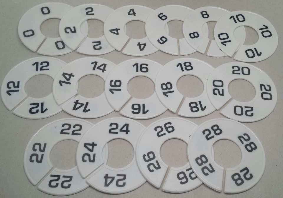 DISCOUNTSIZING Clothing Rack Round Size Divider Women's Assortment Hanger Retail Store 0-28