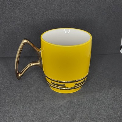 Star Trek Mug Yellow Gold Cup 22oz USS ENTERPRISE NCC-1701 Stoneware