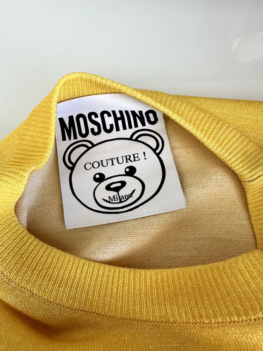 MOSCHINO Couture Teddy Bear Wool Oversized Sweater – Size XXS
