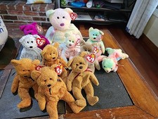 Lot of 10 Ty Beanie Babies  1 Buddy All Bears With Ear Tags