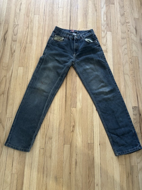 Phat Farm Girls Straight Leg Dark Wash Blue Denim Jeans Size 16 Pockets
