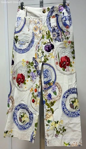 Maeve Women's Size 28 The Colette Cropped Wide-Leg High Rise Pants Pre-Owned