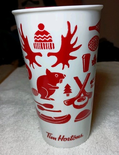 Tim Hortons 2018 - Coffee Mug - Ceramic - 6 Inches - With Lid