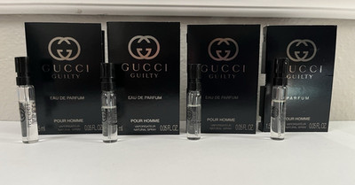 GUCCI Guilty POUR HOMME Sample Spray Lot Parfum + Eau De Parfum .05oz/1.5ml NEW
