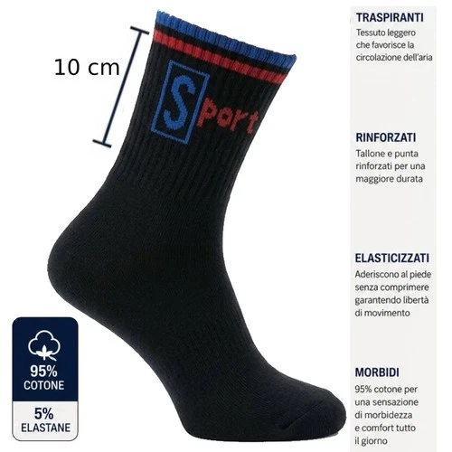 Generic Men's Short Sports Socks, 12 Pairs, photo 3