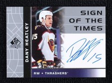 2002-03 SP Authentic Sign of the Times Dany Heatley #DH Auto 11jd