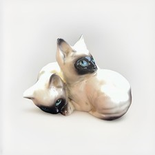 Royal Doulton 1296 Siamese Cats Kittens Bone China Figurine
