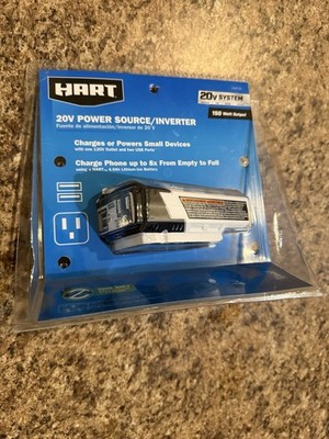 HART 20V POWER SOURCE / INVERTER 150W TOOL ONLY USB Charge Smartphone Laptops