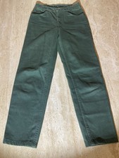 Vintage 90s Levi's 550 Jeans Green Relaxed Tapered Student Orange Tab 26 x 27