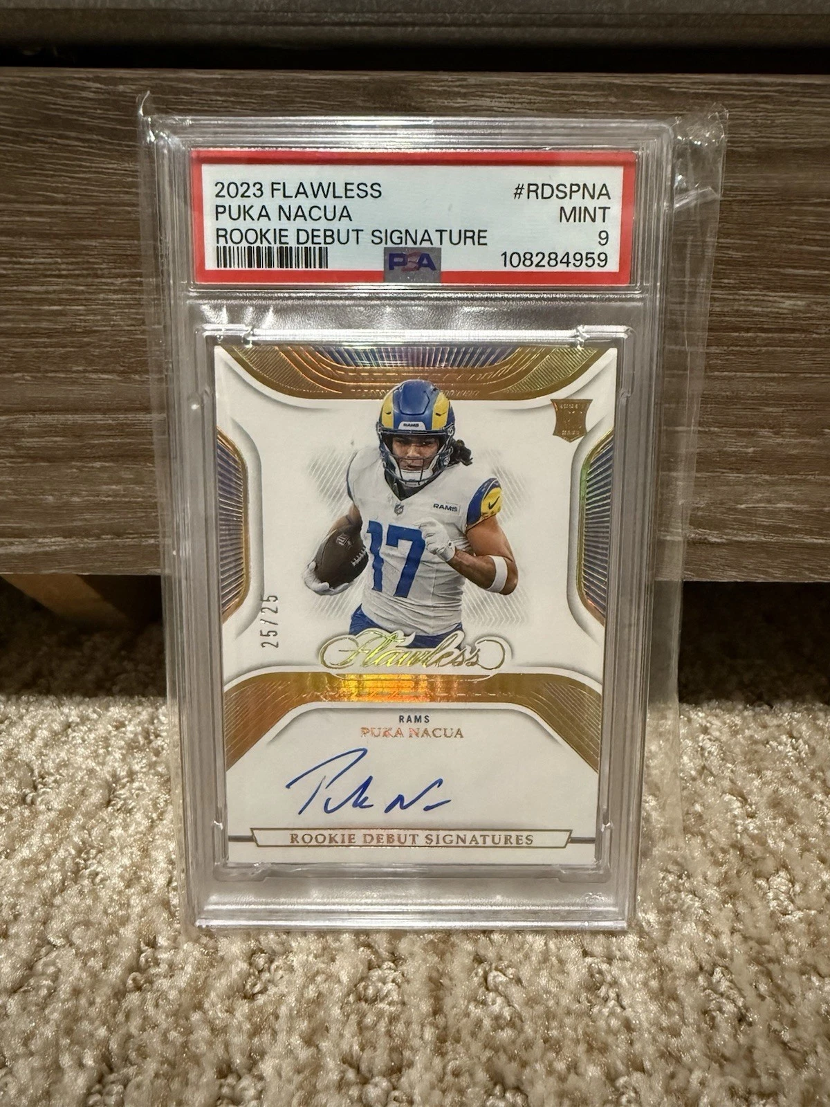 Puka Nacua Panini Flawless Rookie Debut Signatures #RDSPNA Base