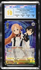 Weiss Schwarz GRADED Piling Up Emotions Asuna Kirito SAO SR PERFECT 10 CGC ENG
