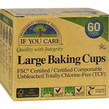 If you care Unbleached Large Baking Cups, 60-Count Boxes