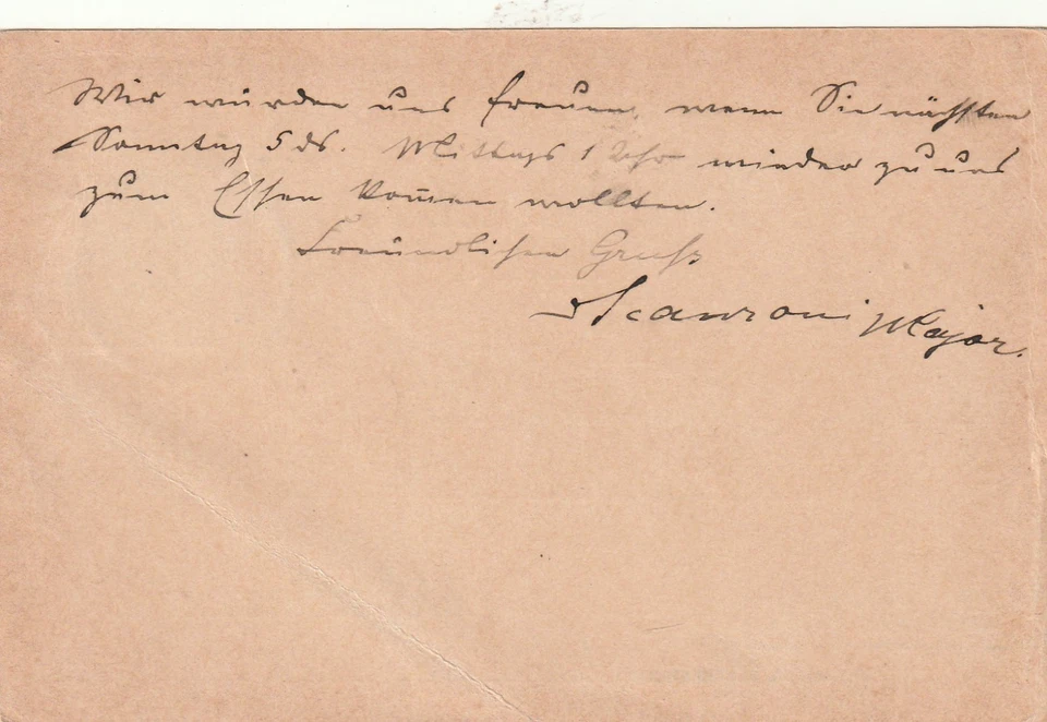 Courierkarte Ganzsache aus MÜNCHEN Ortsverwendung um 1900 - Bild 2 von 2