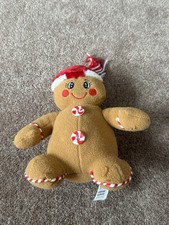 Dan Dee Gingerbread Man Plush Christmas Stuffed Toy Candy Cane Trim