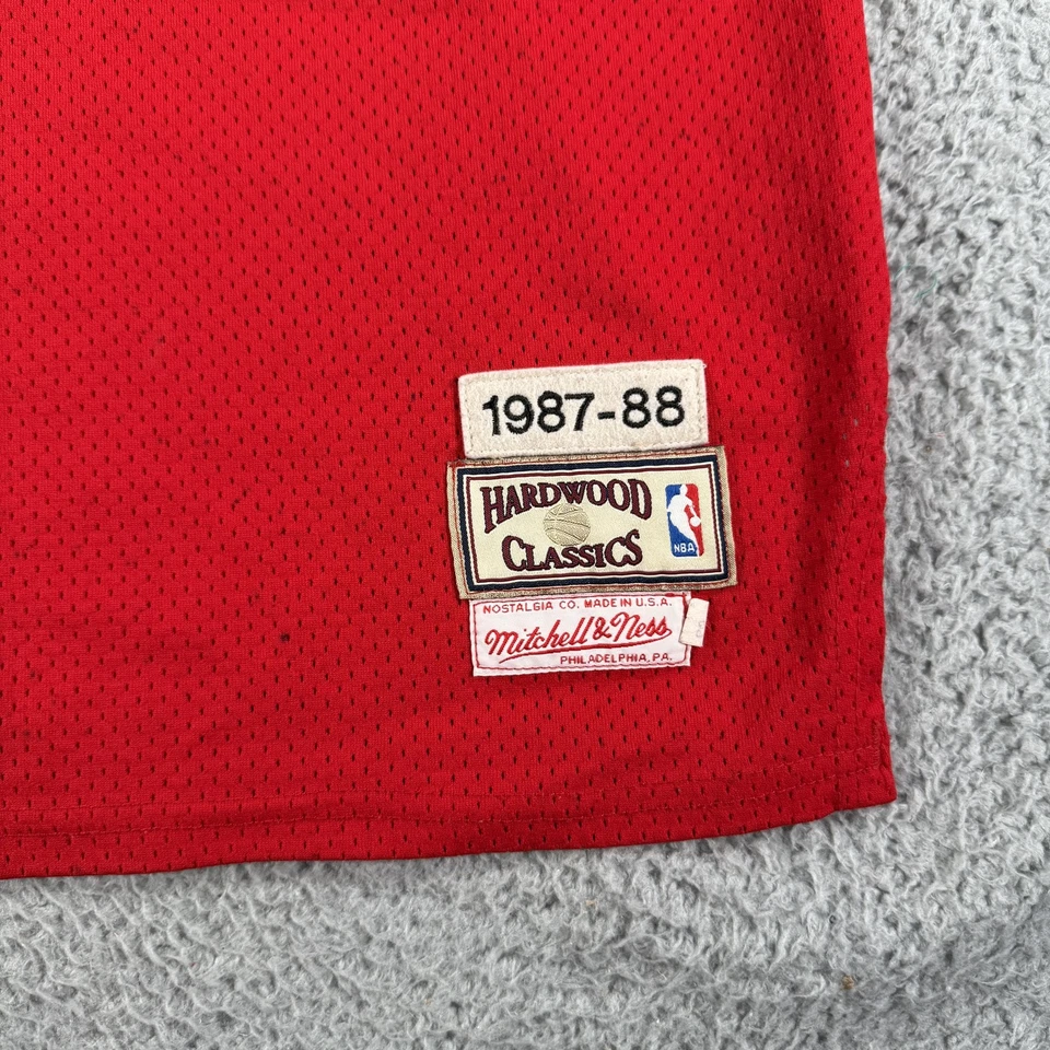 Camiseta de colección NBA All Star para hombre 60 Magic Johnson baloncesto madera dura 1987-88 80 Foto 3 de 4