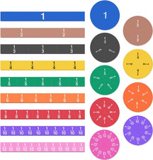 102 Pcs Magnetic Fraction Tiles  Fraction Circles, Math Manipulatives for Teach