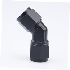 -8 AN Female to -8 AN Female 45 Degree Swivel Coupler 8AN 45 Degree - Black