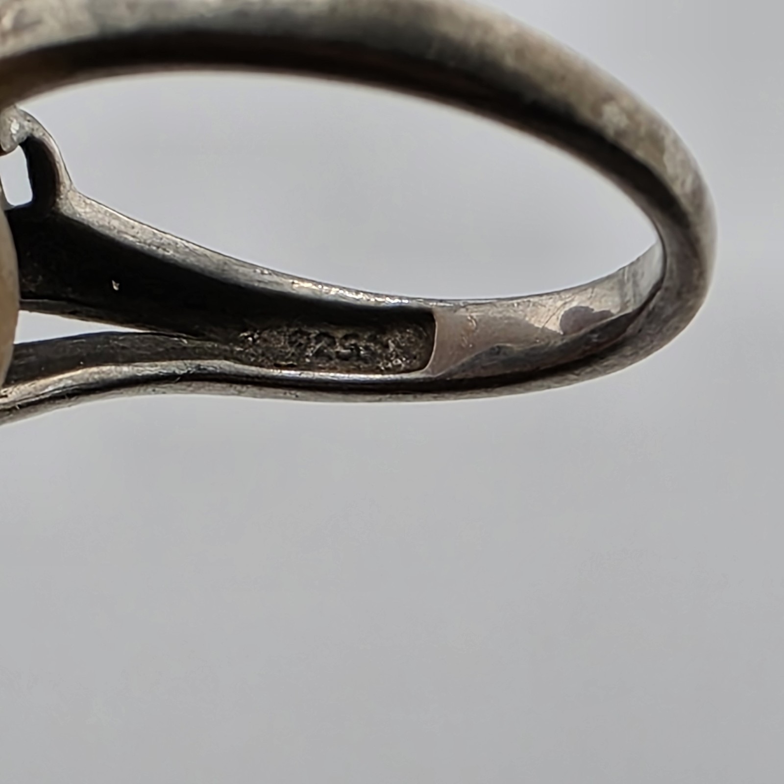 Sterling Silve Ring Heart Solid 925 Colorless Blu… - image 11