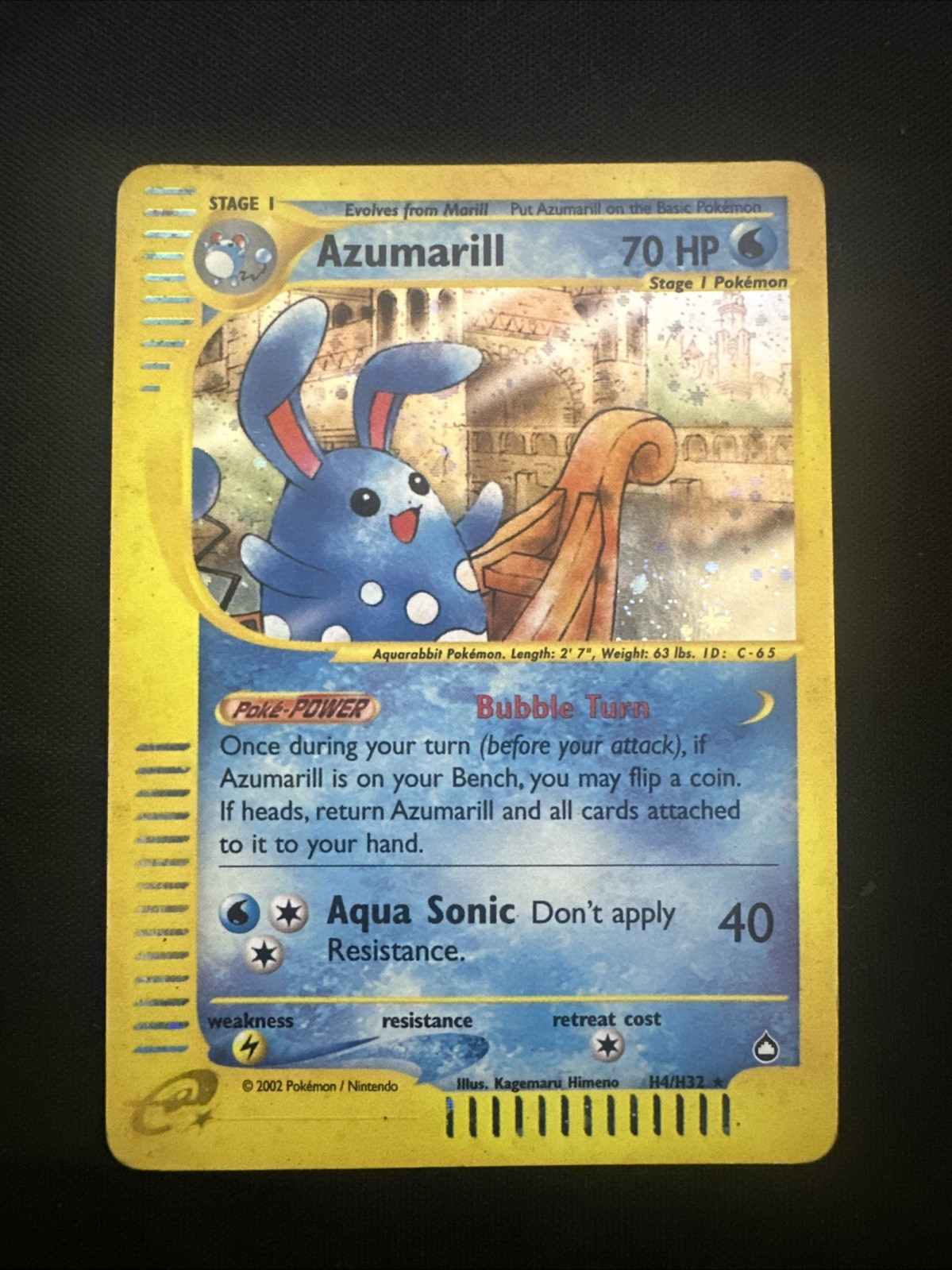 Pokemon Azumarill Holo Rare Aquapolis #H4
