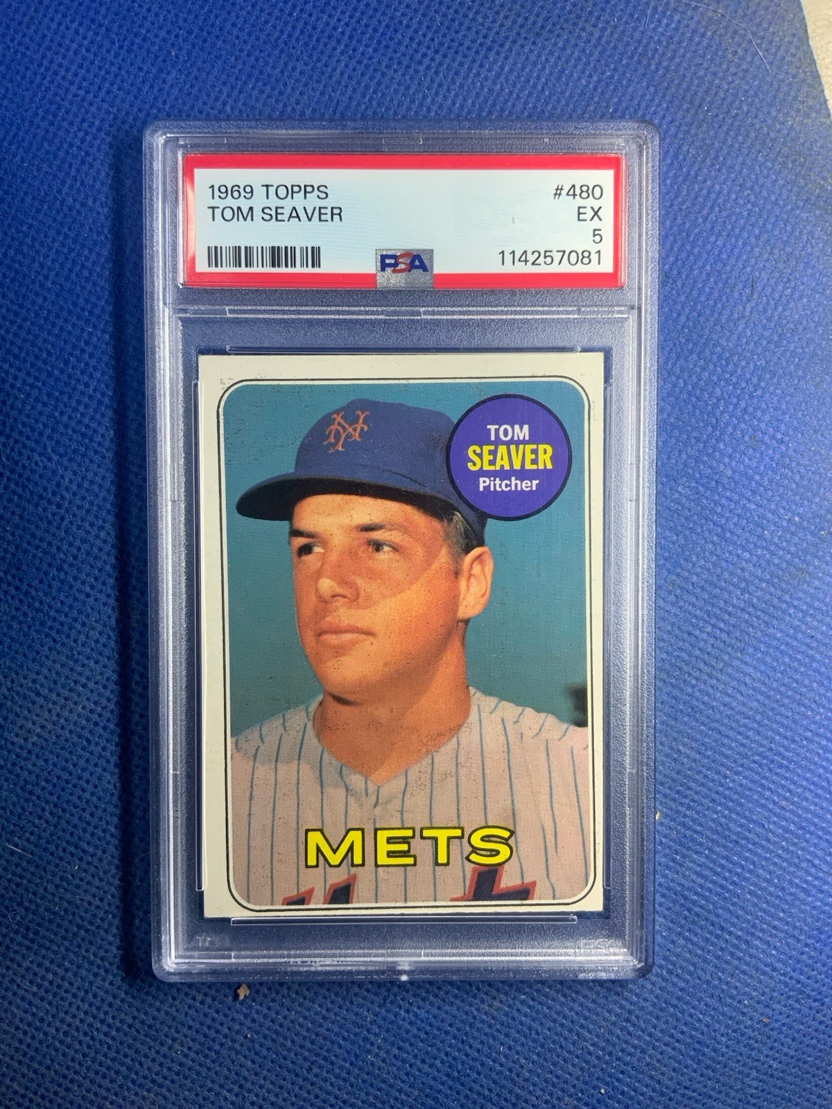1969 Topps #480 Tom Seaver RC EX (PSA 5) METS HOF