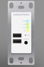 Crestron USB-EXT2-REMOTE-1G-W USB over Category Cable Extender Wall Plate Remote