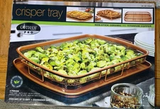 Emson Gotham Steel Pro Crisper Tray Non-Stick Ceramic and Titanium Copper