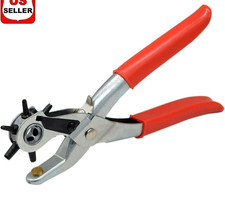 9" Revolving Leather Belt Hole Puncher Heavy Duty 6 Hole Sizes for DIY Crafting