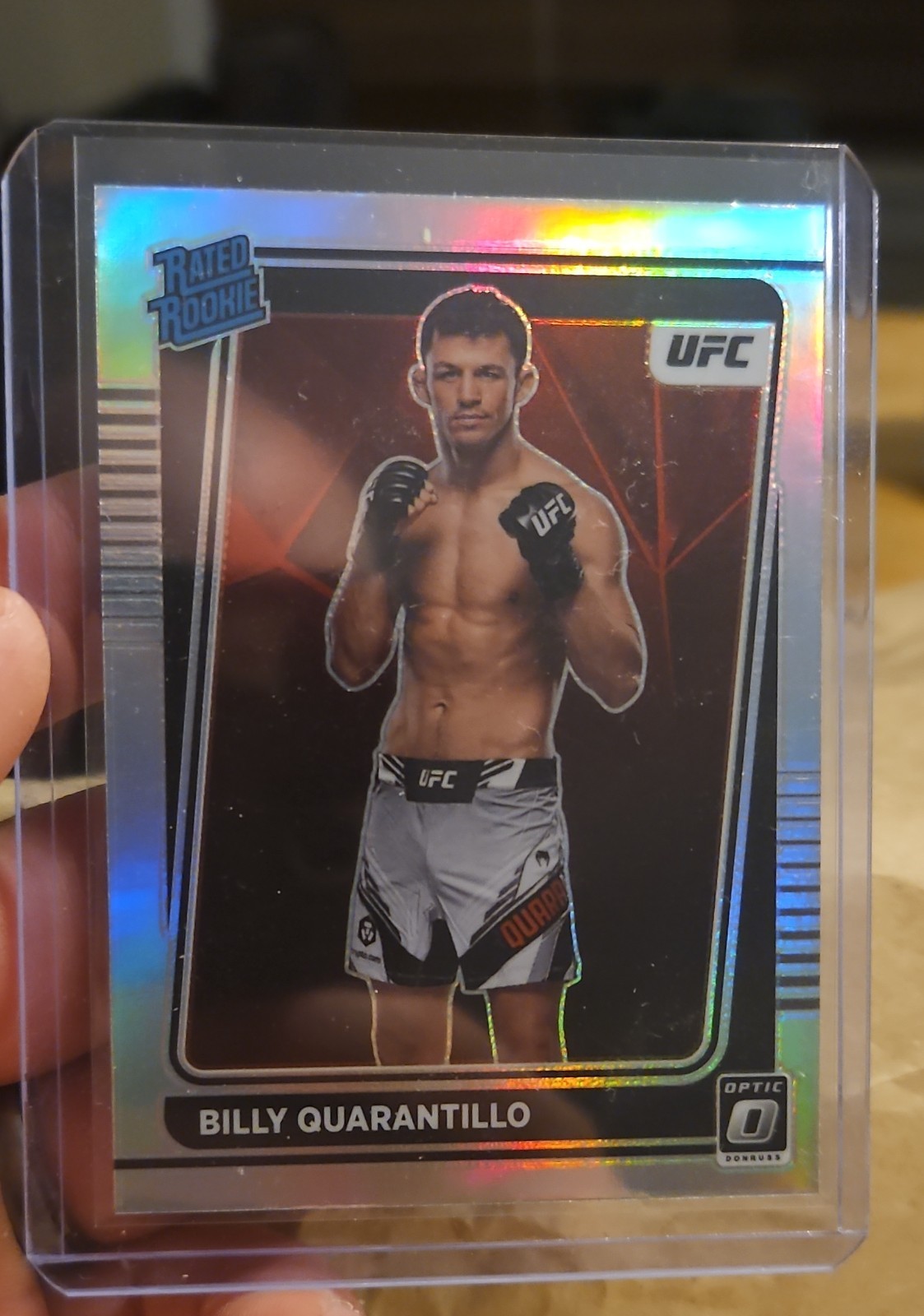 2022 Panini  Optic UFC - Rated Rookie Billy Quarantillo #107 Holo Prizm (RC)