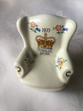 1977 queens jubilee ceramic chair ornament. good pre owned condition