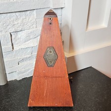 Maelzel Mechanical Analog Wood Metronome Pyramid Style Vintage Brown