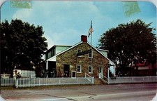 Vintage Lee Museum Gettysburg PA Stone House Postcard Kodachrome