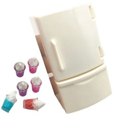 Tiny Fridge Dolly House Freezer for Dollhouse Mini Furniture Decoration
