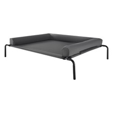 Elevated Dog Bed Large Dogs Raised Pet Cot Portable Mesh Bed Pillow XL Gray