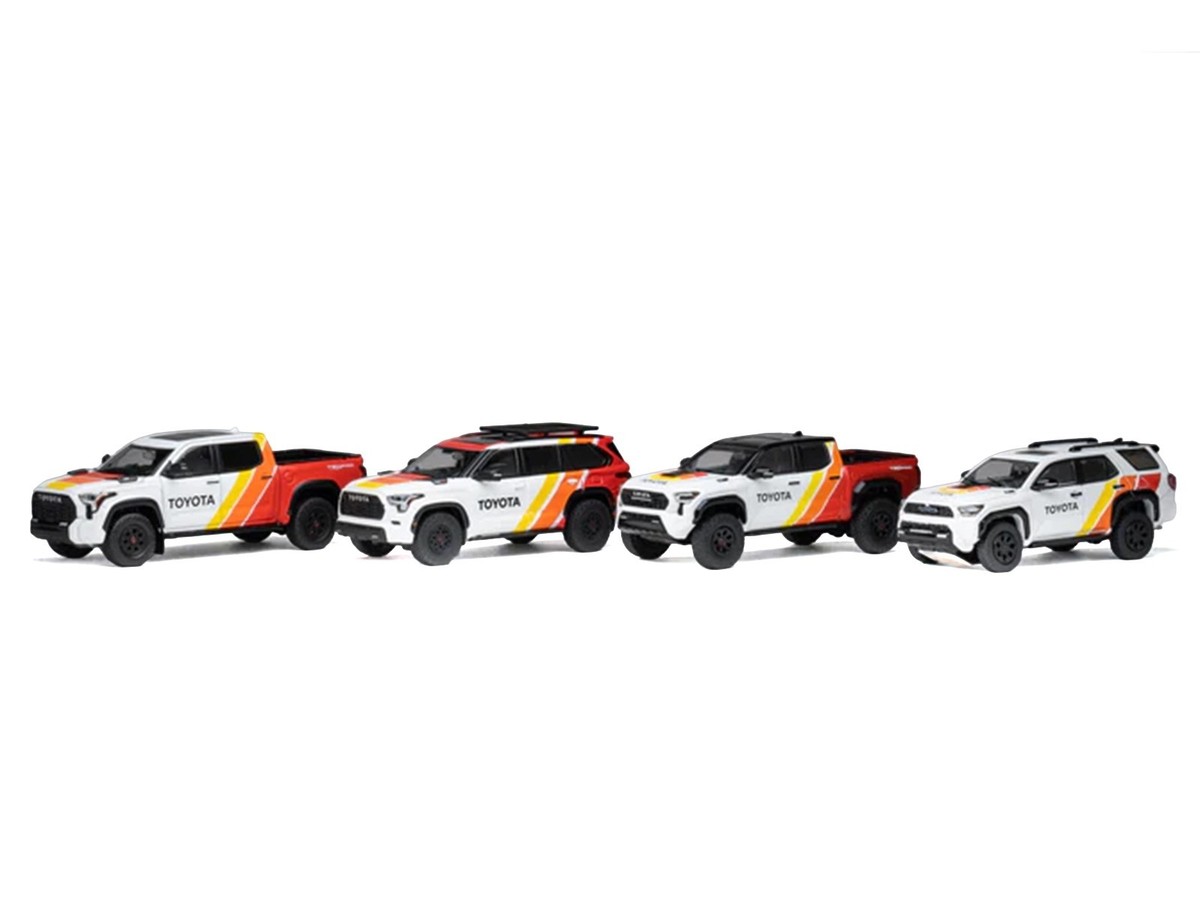 TOYOTA TRD PRO 4 CAR SET LTD ED 500 PCS 1/64 DIECAST MODELS BY GCD