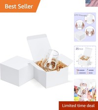 Durable Kraft Paper Gift Boxes with Lids - 25 Pack 5x5x3.5 for Every Occasion