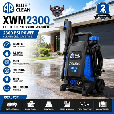 #ad AR Blue Clean XWM2300 Electric Pressure Washer 2300 PSI 1.3 GPM Portable $286.55