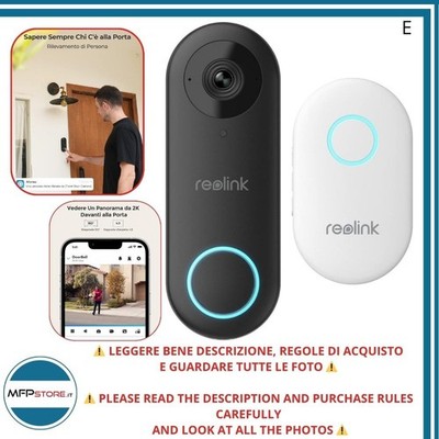 Reolink Video Klingel Poe 5MP 180°,Vermessung Person & Audio - Gegensprechanlage