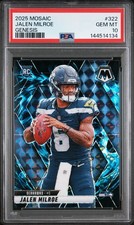 2025 Jalen Milroe Panini Mosaic Genesis Case Hit SP Seahawks Rookie #322 PSA 10