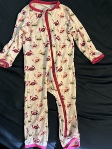 Kickee Pants Sleeper Bamboo Baby 6-9 Months Crabs