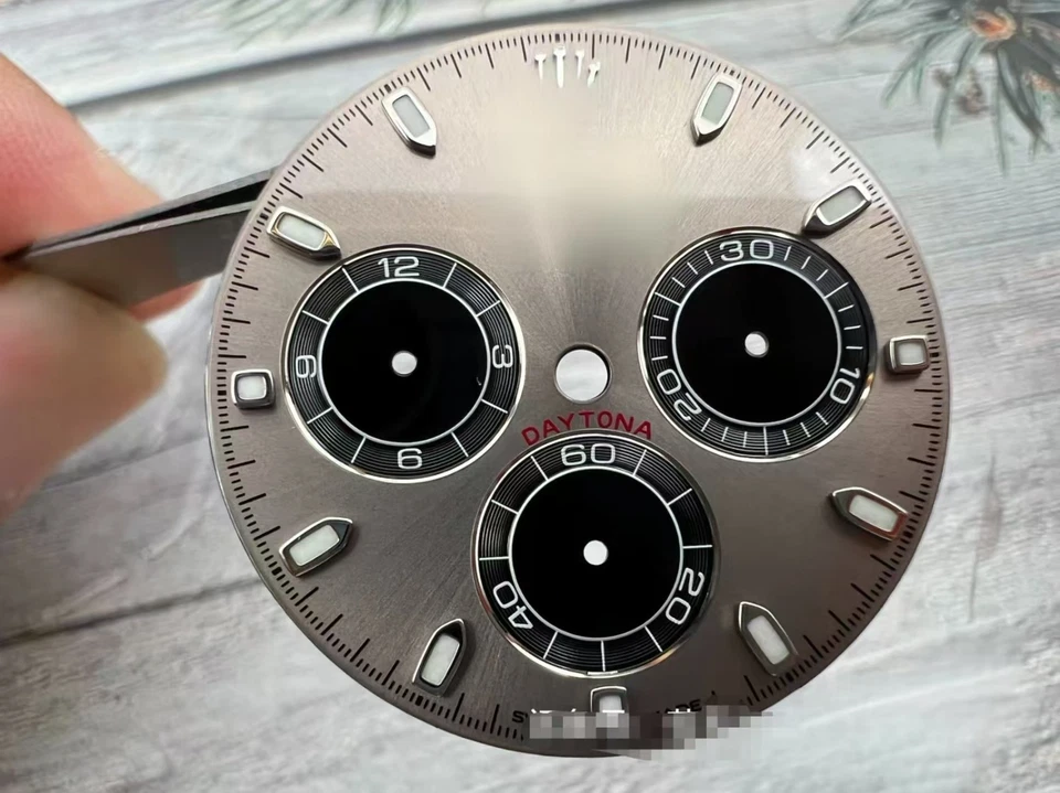 JUEGO HÁGALO USTED MISMO para caja de reloj DAytonA 7750 + esfera + agujas + correa zafiro 40 mm Foto 2 de 4