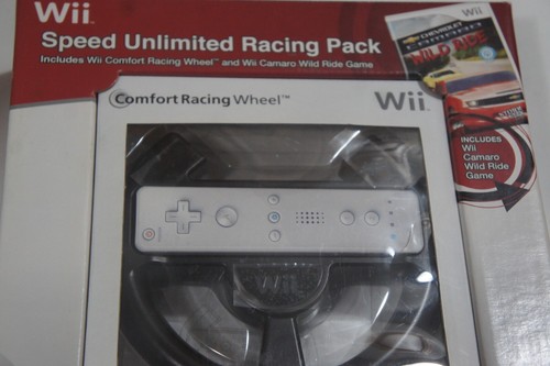 Chevy Camaro Wild Ride Speed Unlimited Racing Pack with Wheel Nintendo Wii - NEW - Picture 5 of 12